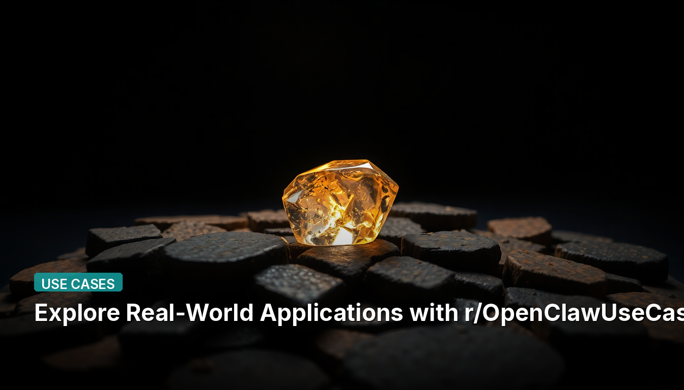 Explore Aplicações do Mundo Real com r/OpenClawUseCases!