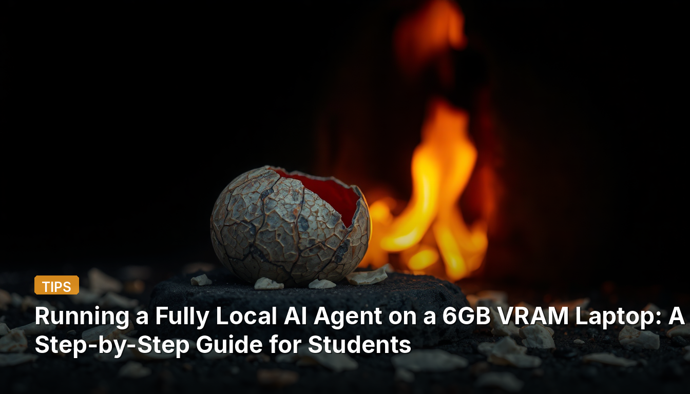 Executando um Agente de IA Totalmente Local em um Laptop com 6 GB de VRAM: Um Guia Passo a Passo para Estudantes