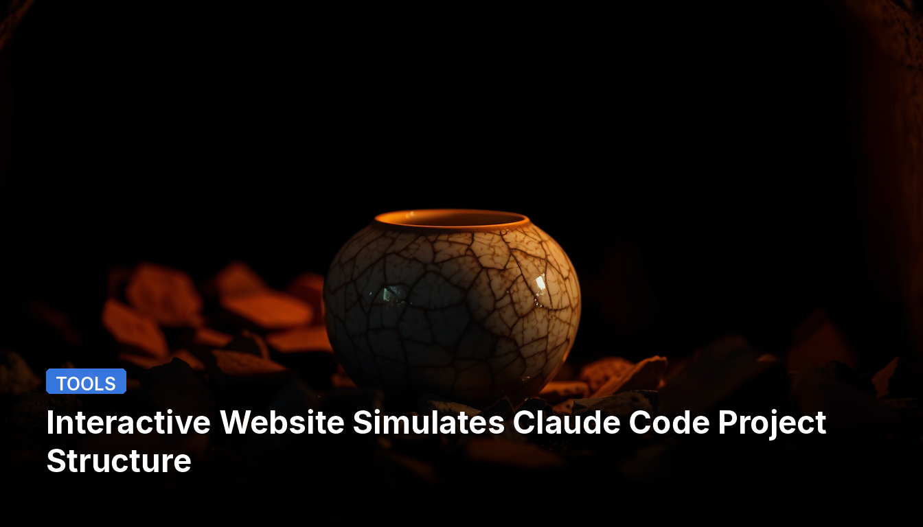 Site Web interactif simule la structure de projet de code Claude