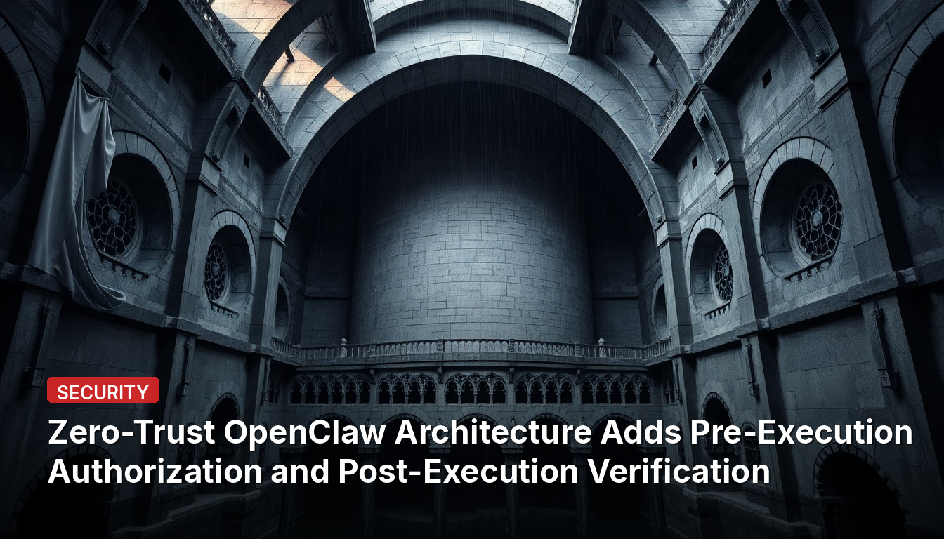L'architecture Zero-Trust OpenClaw intègre une autorisation pré-exécution et une vérification post-exécution.