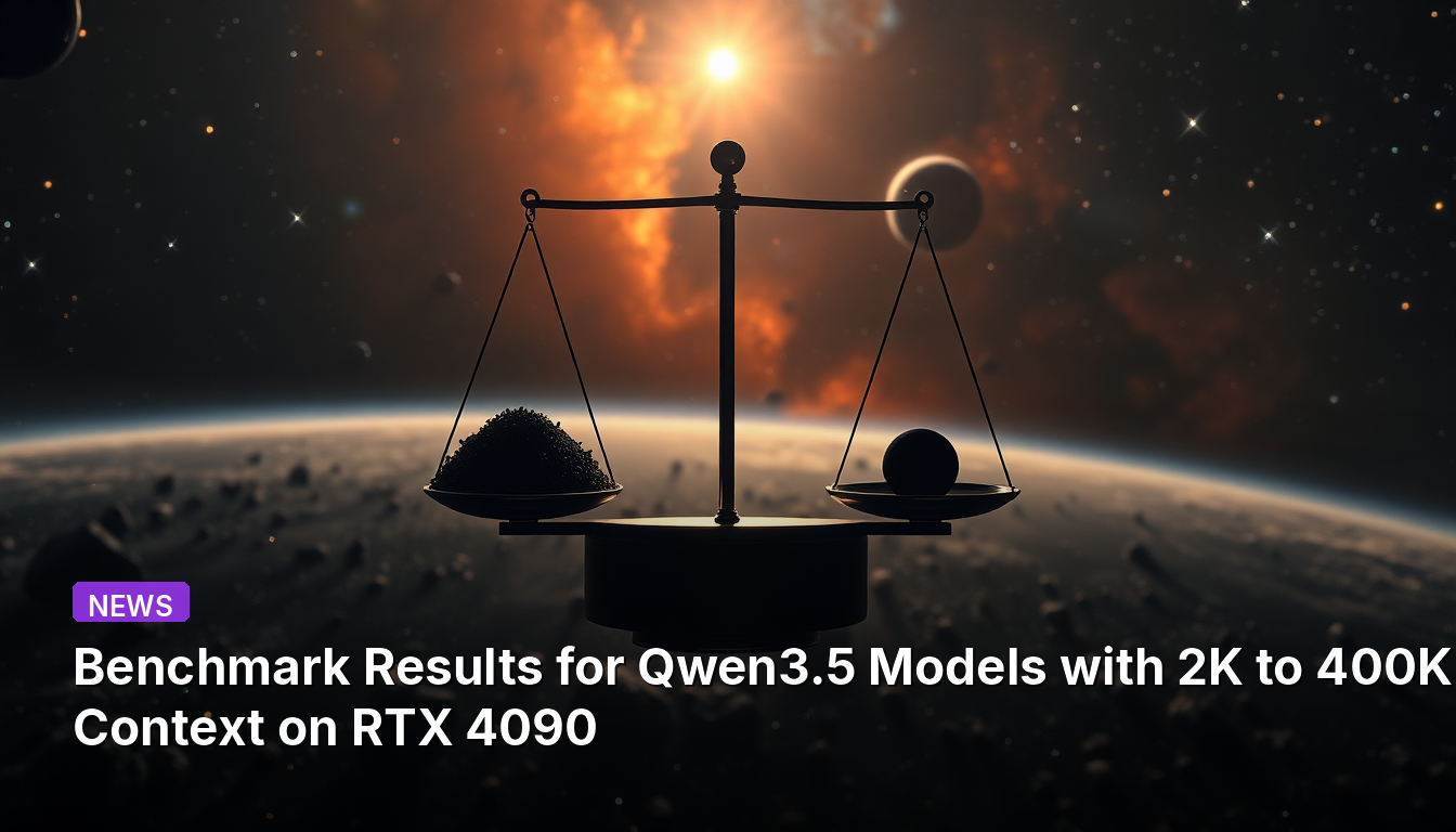 Résultats de référence pour les modèles Qwen3.5 avec un contexte de 2K à 400K sur RTX 4090