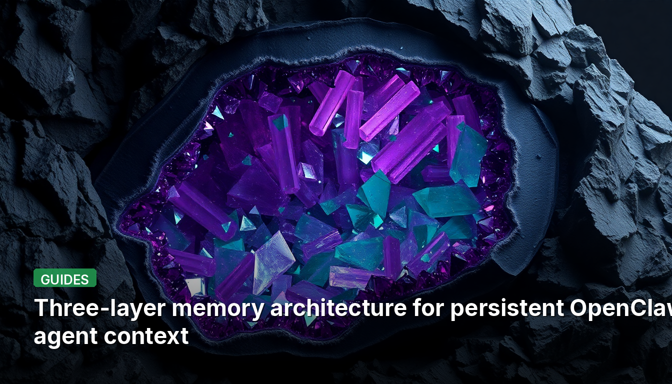 Arquitectura de memoria de tres capas para el contexto persistente del agente OpenClaw