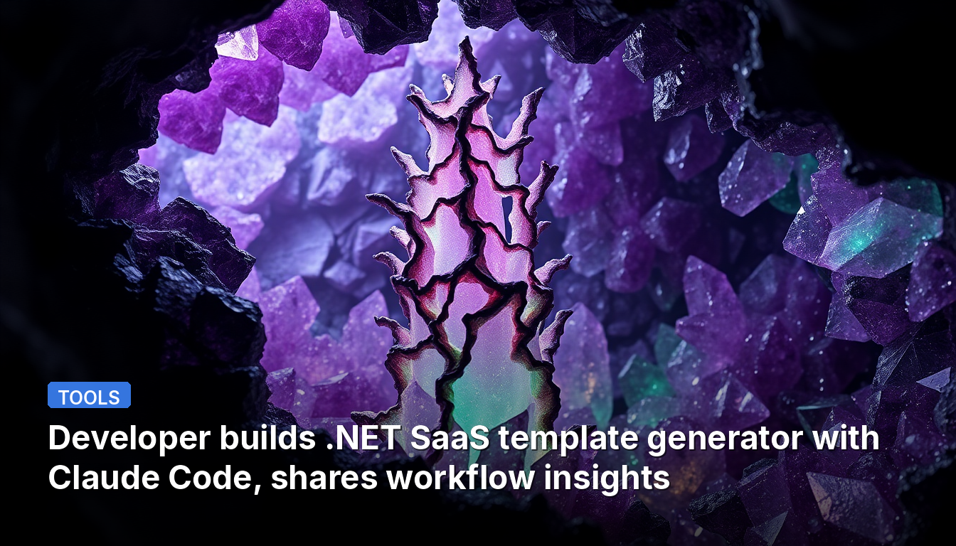 Développeur crée un générateur de modèles SaaS .NET avec Claude Code, partage des insights sur le workflow