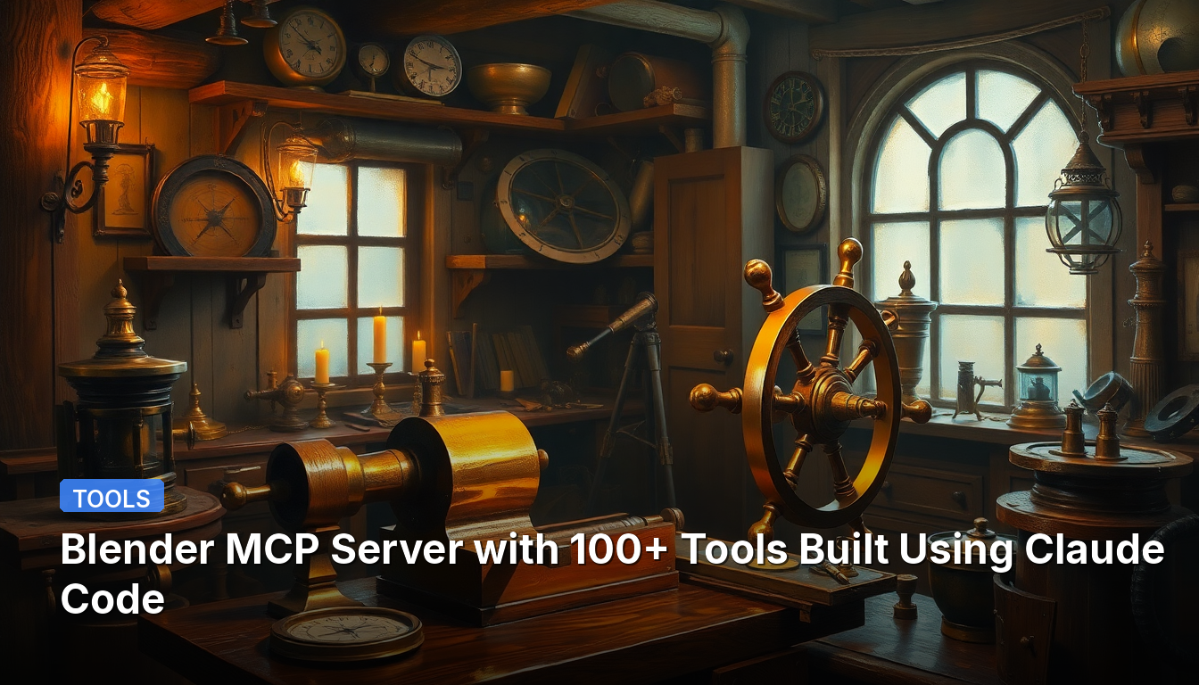 Serveur MCP Blender avec plus de 100 outils développés en utilisant Claude Code