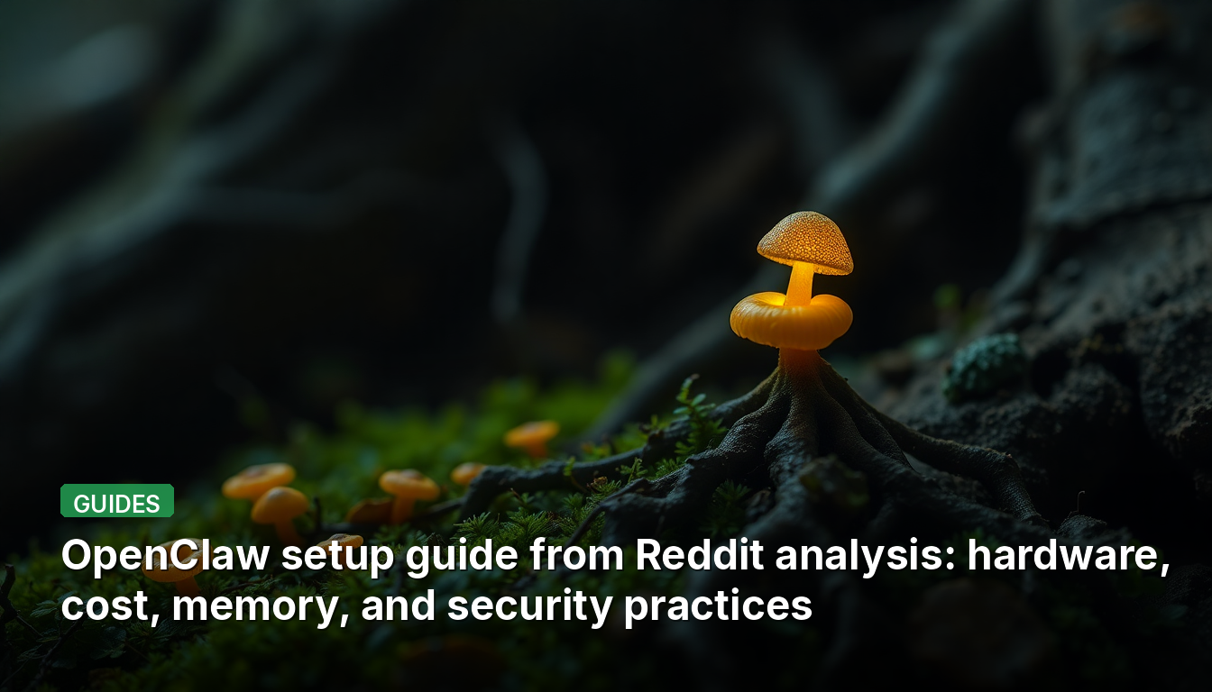 OpenClaw setup guide from Reddit analysis: hardware, cost, memory, and security practices