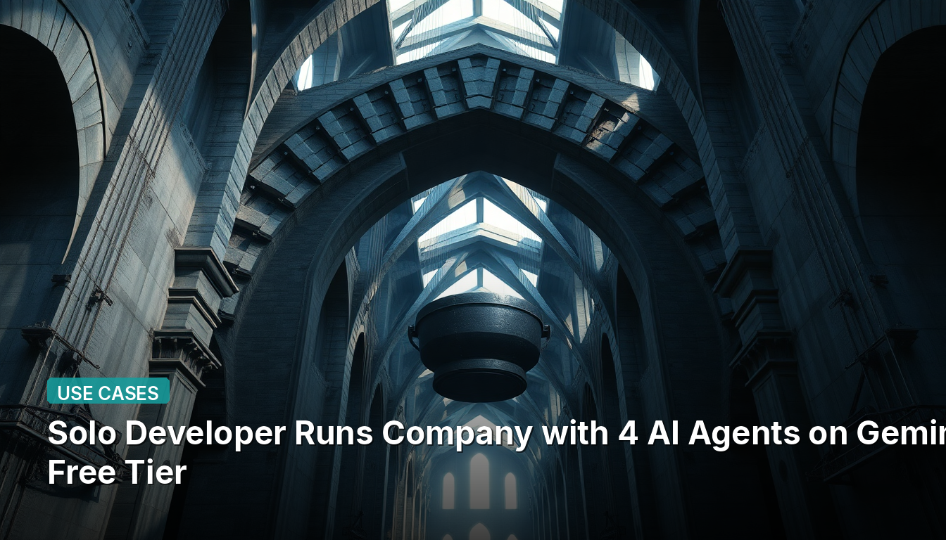 Solo Developer Runs Company with 4 AI Agents on Gemini's Free Tier