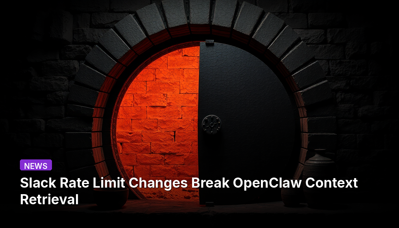 Les modifications des limites de débit de Slack interrompent la récupération de contexte d'OpenClaw