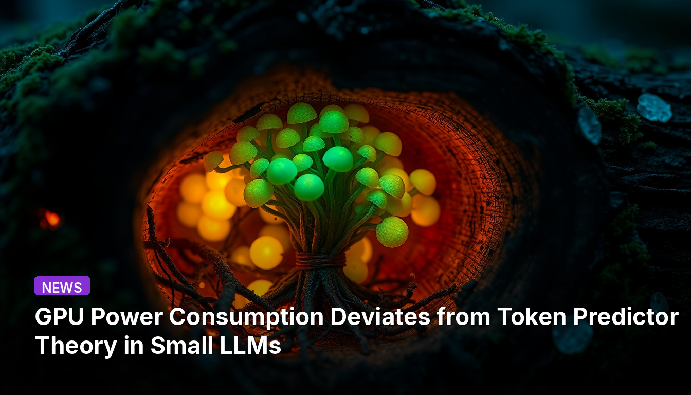 O Consumo de Energia da GPU Desvia-se da Teoria do Preditivo de Tokens em Pequenos LLMs