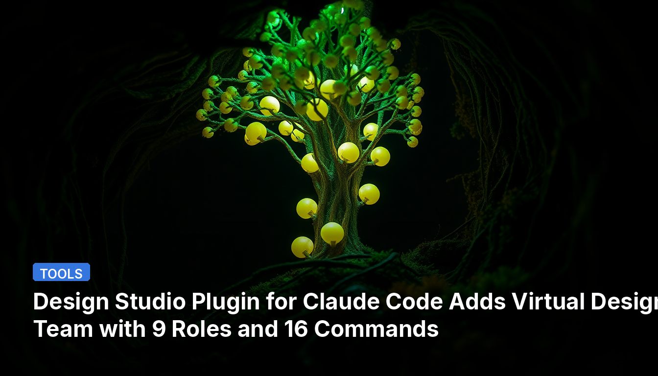 Claude Code用デザインスタジオプラグイン:9つの役割と16のコマンドを備えた仮想デザインチームを追加