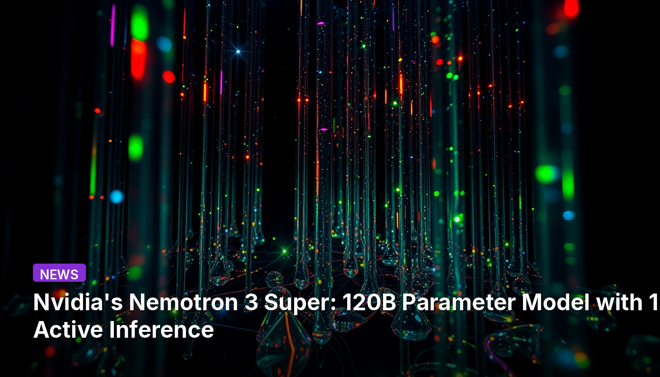 Nvidia의 Nemotron 3 Super: 120B 파라미터 모델, 12B 활성 추론