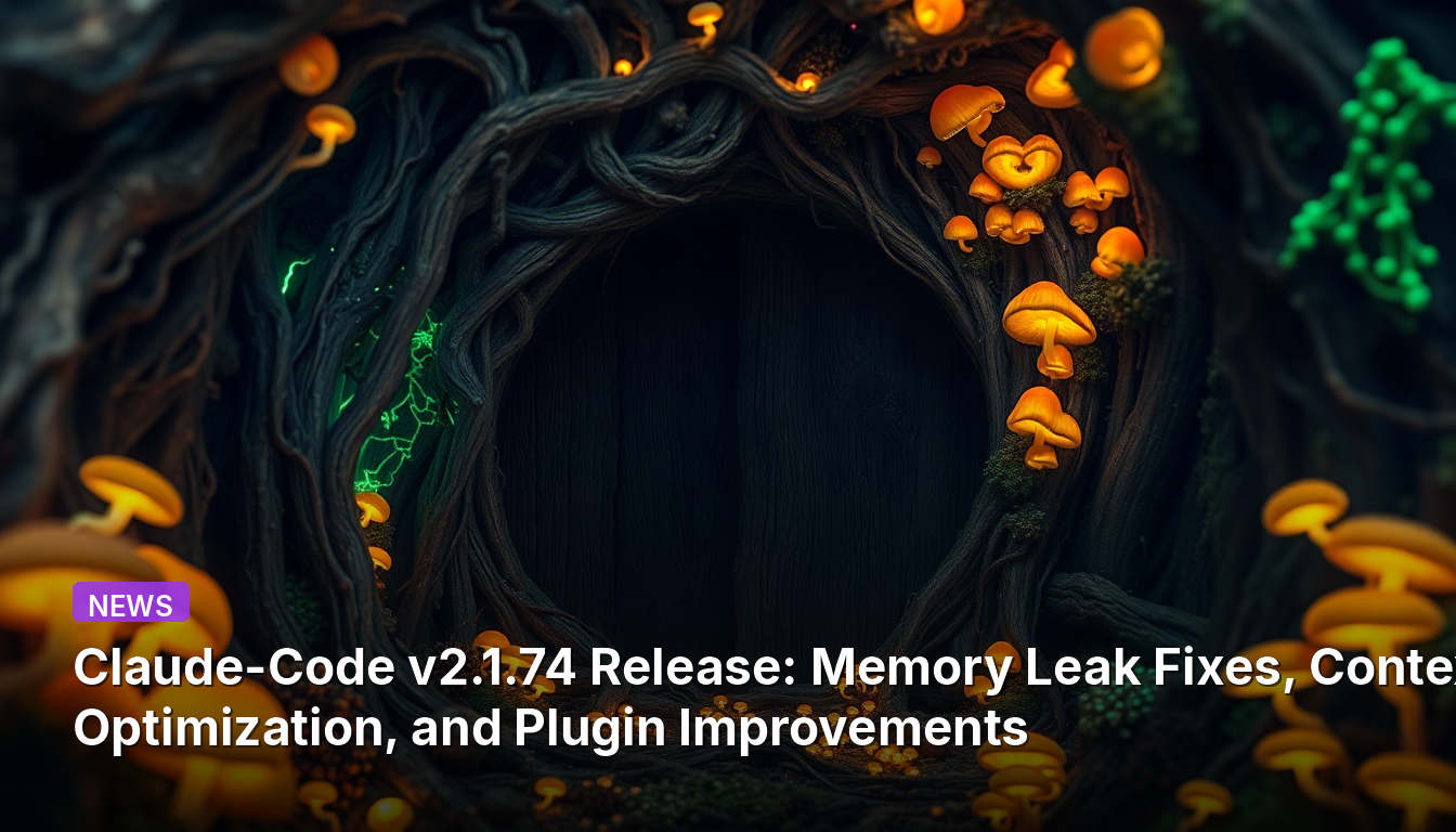 Claude-Code v2.1.74 Lançamento: Correções de Vazamento de Memória, Otimização de Contexto e Melhorias em Plugins