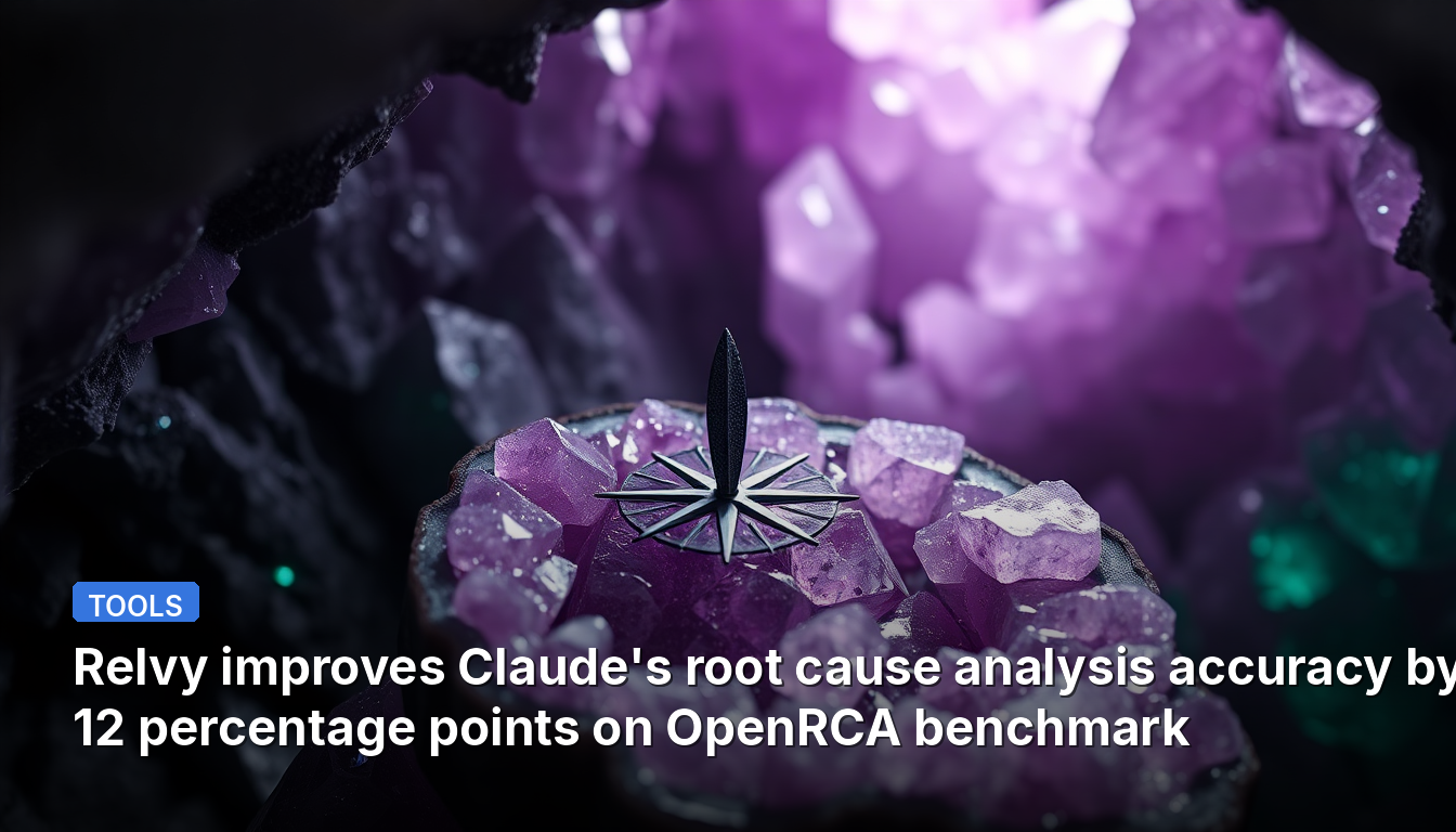 Relvy améliore la précision de l'analyse des causes racines de Claude de 12 points de pourcentage sur le benchmark OpenRCA.