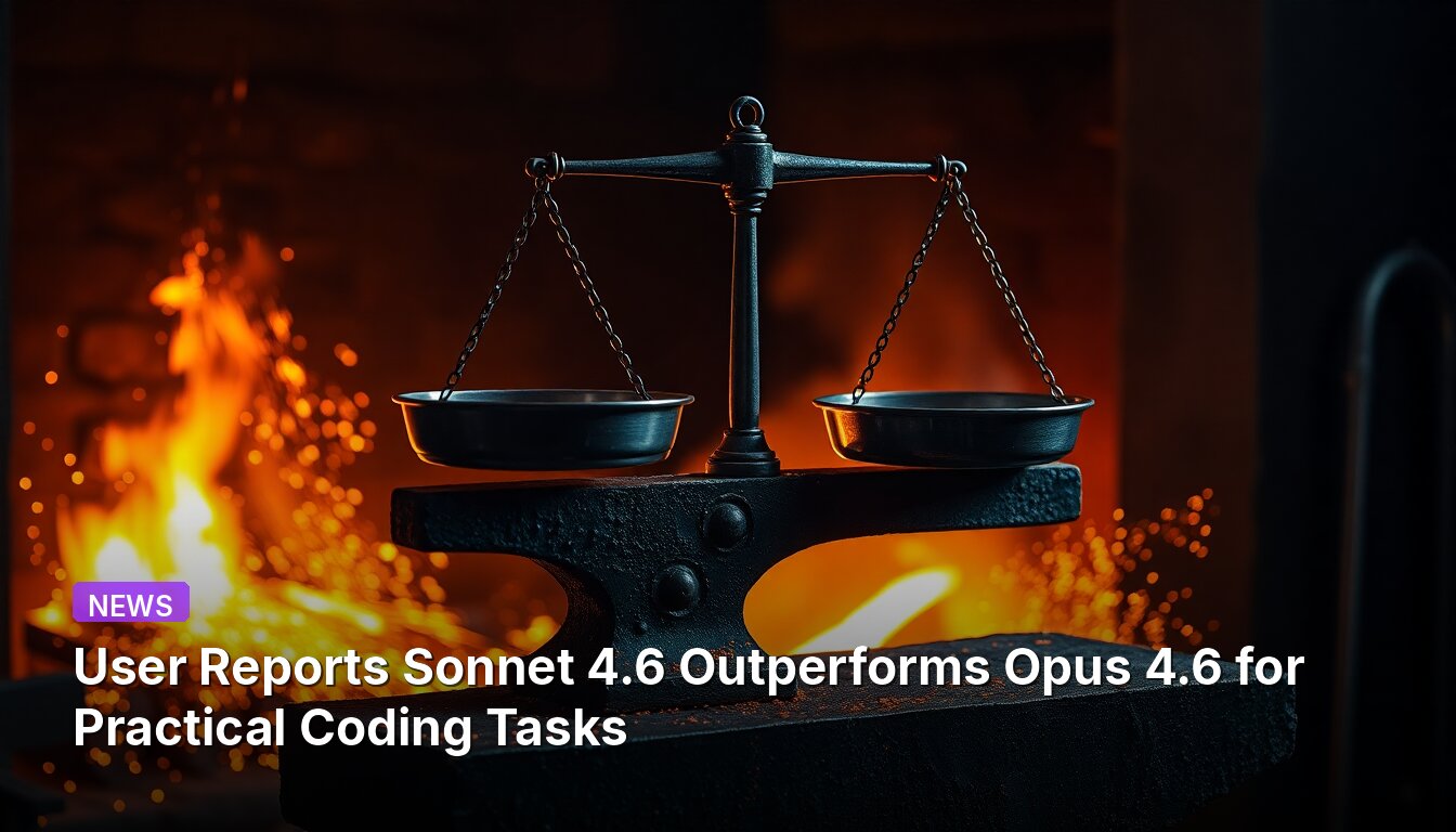 User Reports Sonnet 4.6 Outperforms Opus 4.6 for Practical Coding Tasks