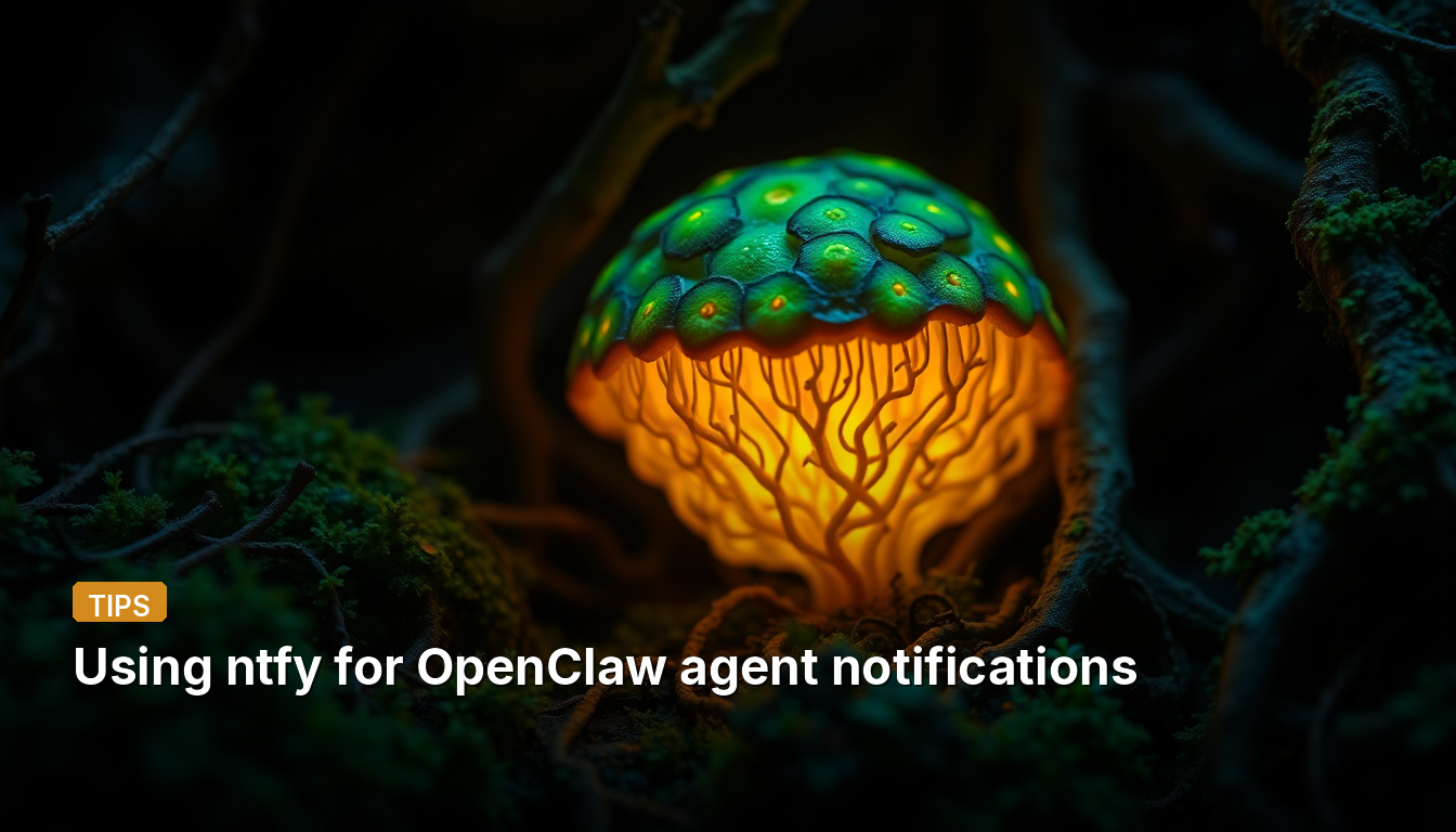 OpenClawエージェントの通知にntfyを使用する
