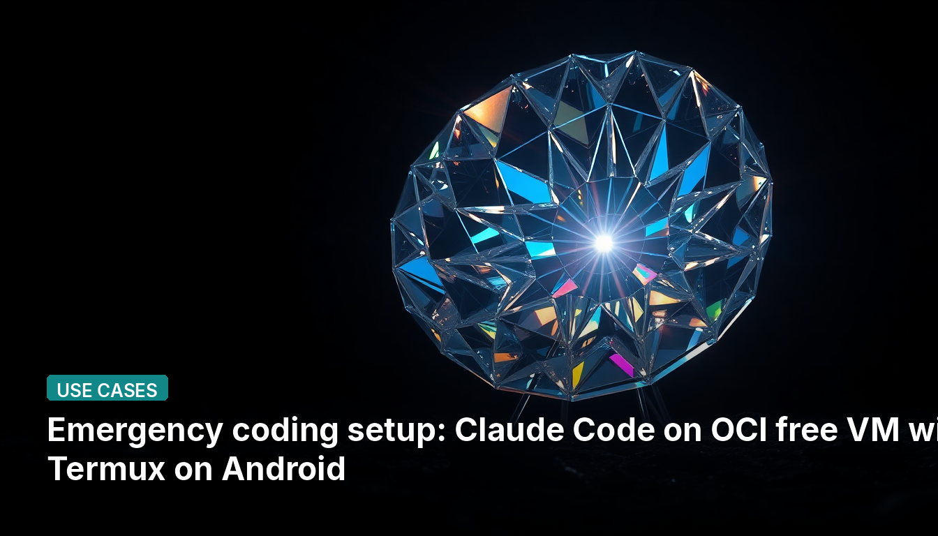 Configuration de codage d'urgence : Claude Code sur VM gratuite OCI avec Termux sur Android