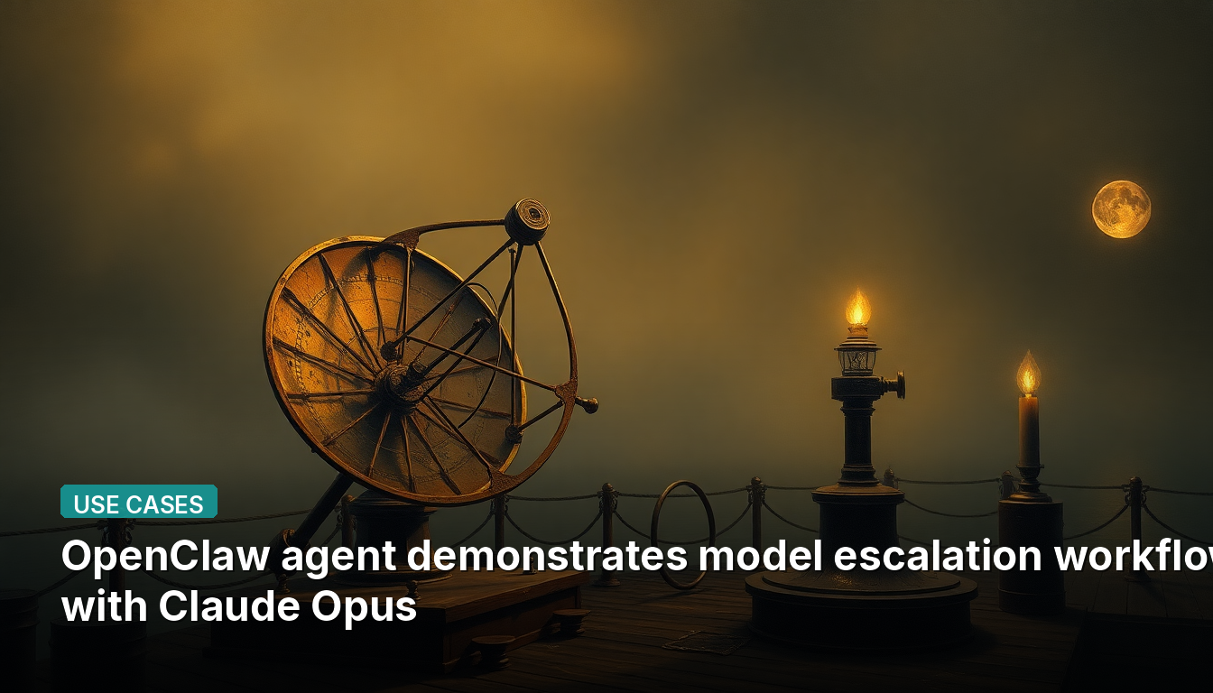 OpenClaw agent demonstrates model escalation workflow with Claude Opus