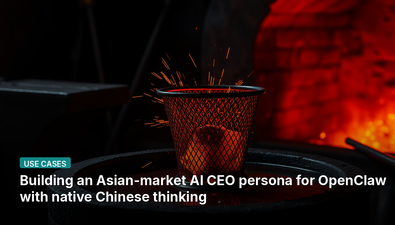 Construindo uma persona de CEO de IA para o mercado asiático da OpenClaw com pensamento chinês nativo