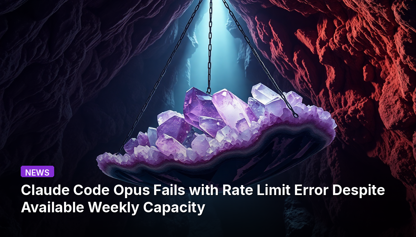 Claude Code Opus Fails with Rate Limit Error Despite Available Weekly Capacity