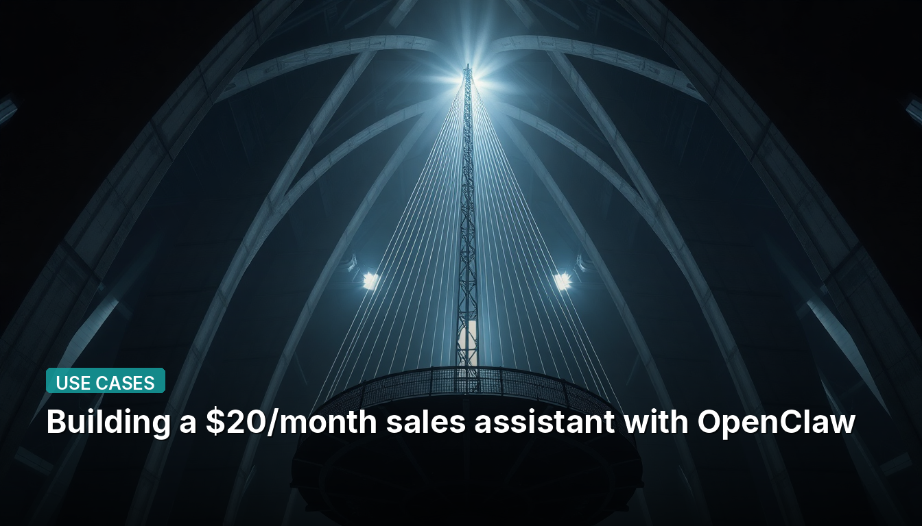 Créer un assistant commercial à 20 $/mois avec OpenClaw