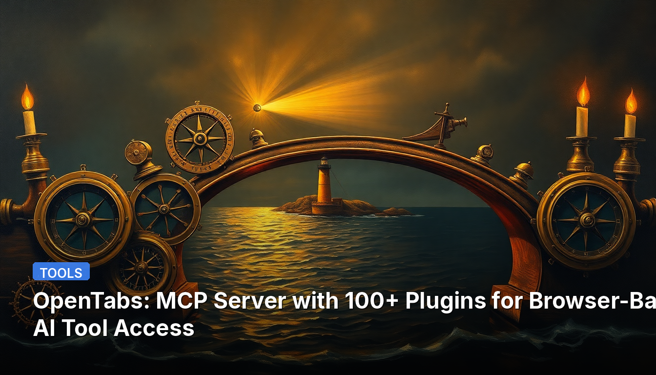 OpenTabs: ブラウザベースAIツールアクセスのための100以上のプラグインを備えたMCPサーバー