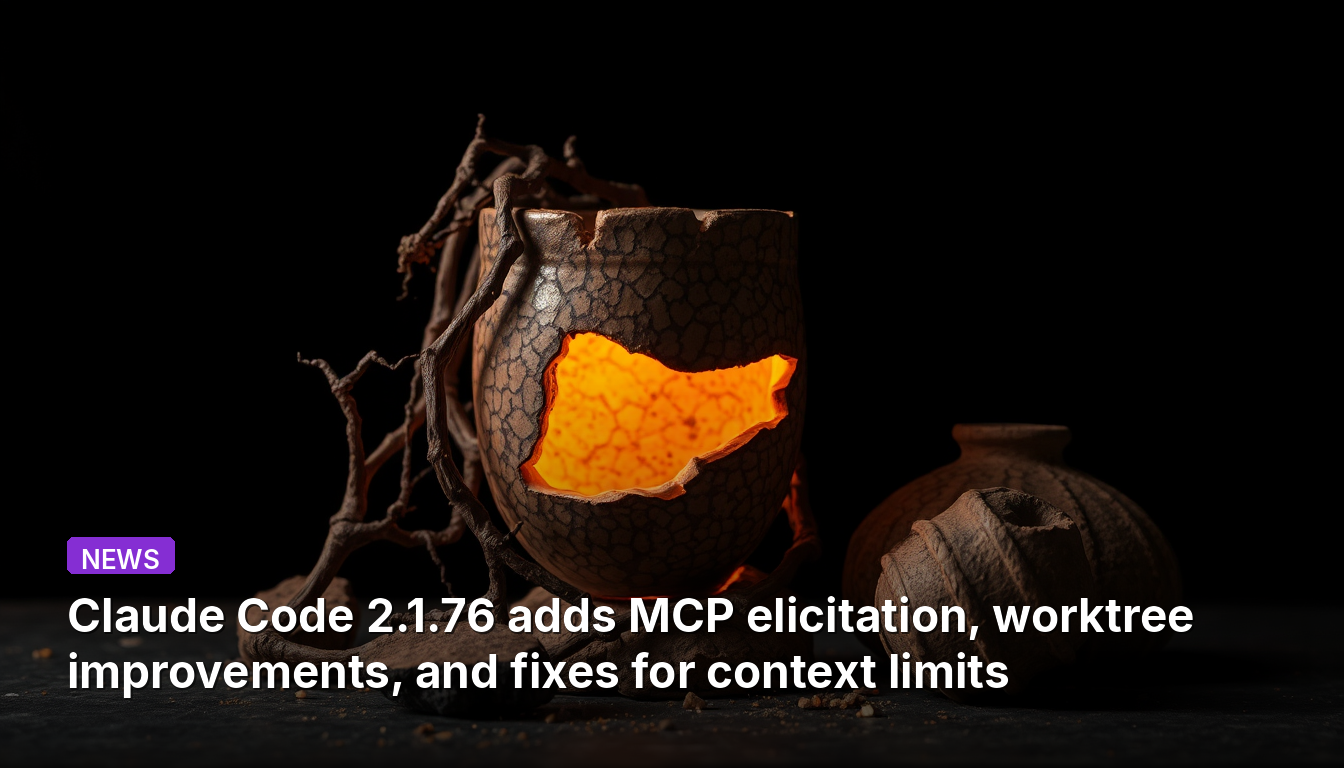Claude Code 2.1.76では、MCPイリシテーションの追加、ワークツリーの改善、コンテキスト制限の修正が行われました。