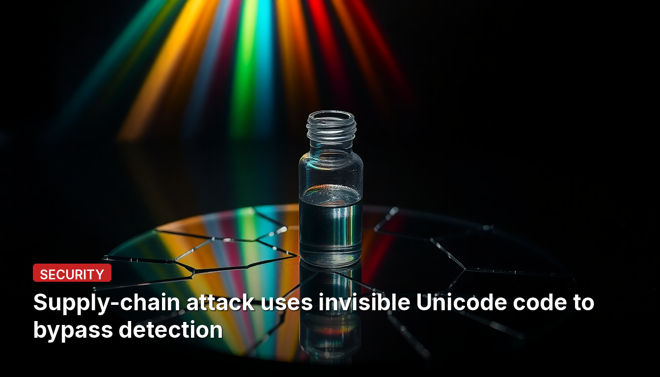 サプライチェーン攻撃は、検出を回避するために不可視のUnicodeコードを使用します。