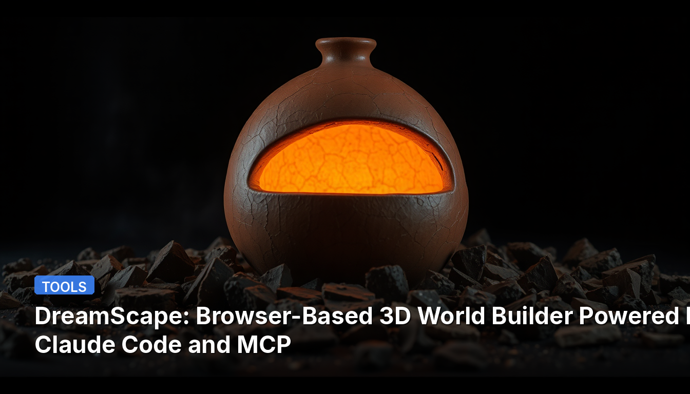 DreamScape: Construtor de Mundos 3D Baseado em Navegador Alimentado por Claude Code e MCP