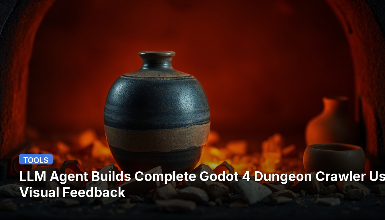 Agent LLM Construit un Dungeon Crawler Complet dans Godot 4 en Utilisant un Retour Visuel