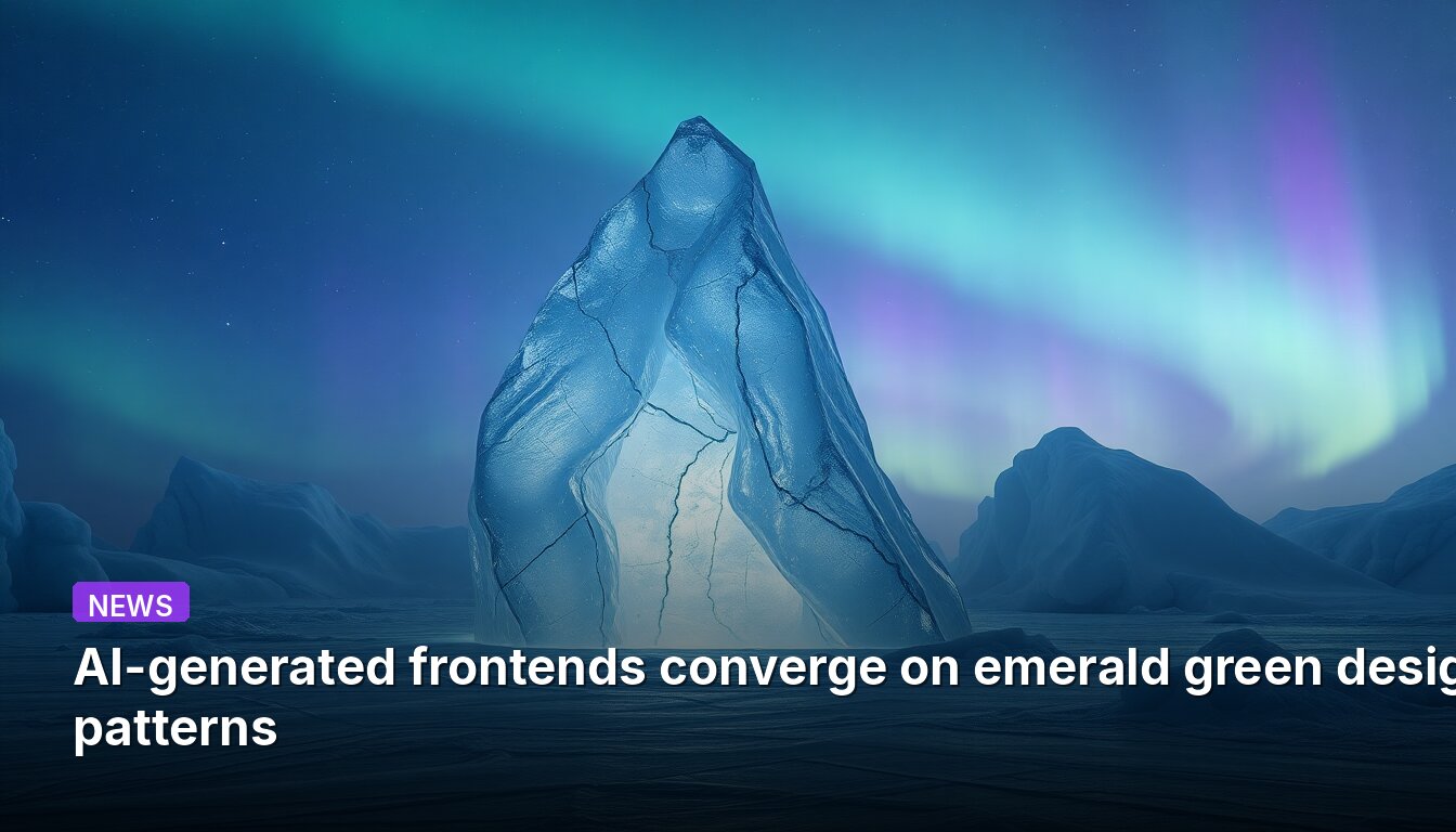 AI-generated frontends converge on emerald green design patterns