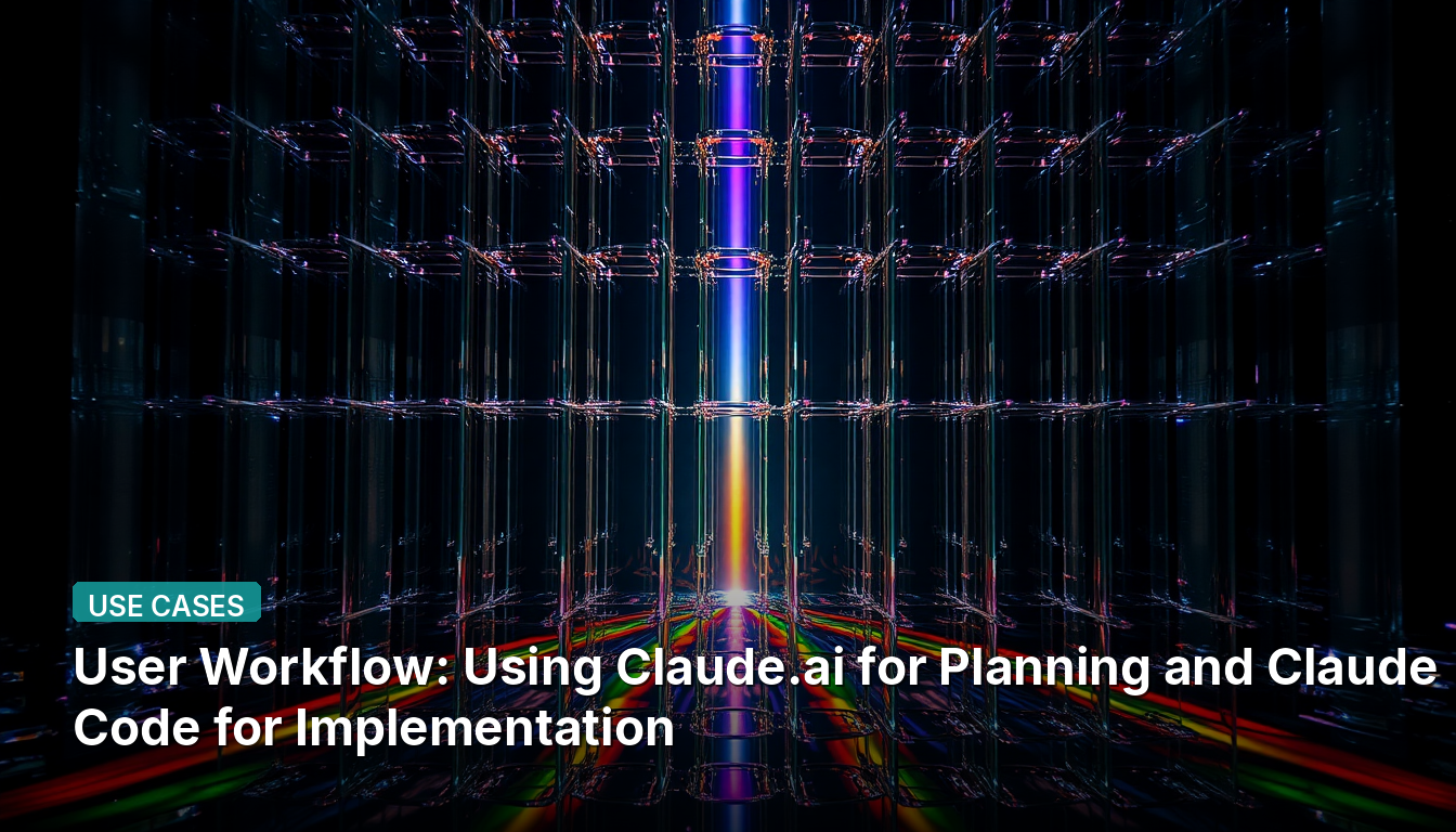 Flux de travail utilisateur : Utiliser Claude.ai pour la planification et Claude Code pour la mise en œuvre