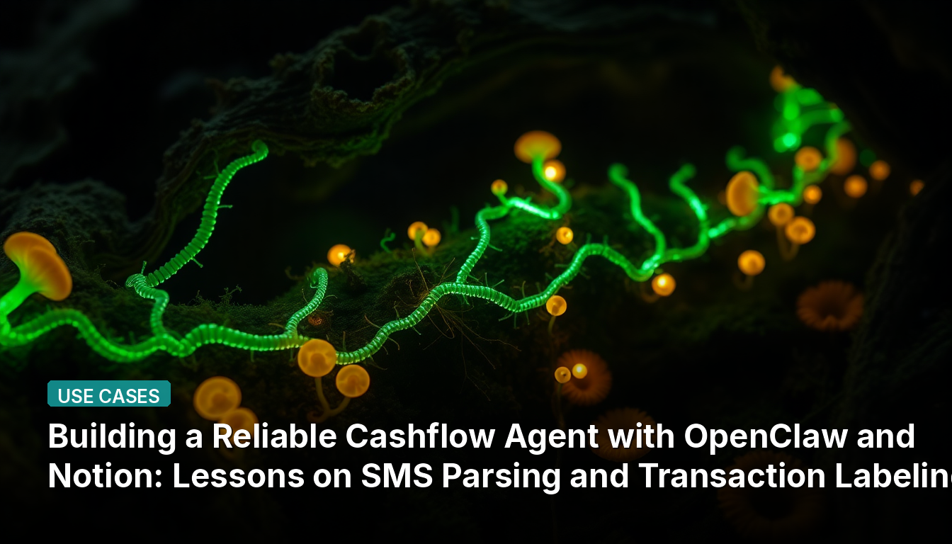OpenClaw와 Notion으로 신뢰할 수 있는 현금흐름 에이전트 구축하기: SMS 파싱 및 거래 라벨링에 관한 교훈