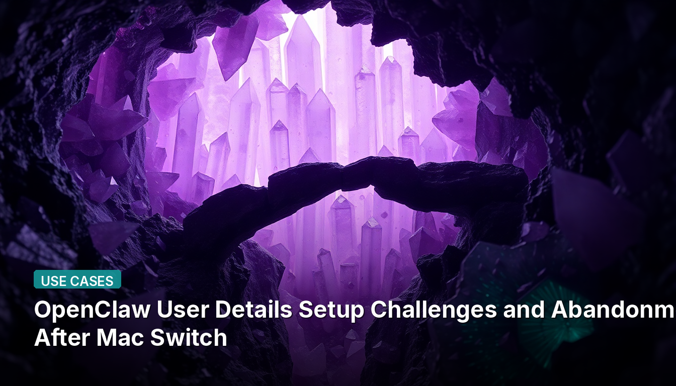 OpenClaw User Details Setup Challenges and Abandonment After Mac Switch