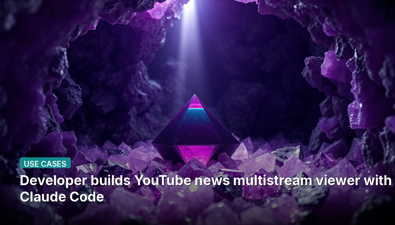 Développeur crée un visualisateur multistream de nouvelles YouTube avec Claude Code