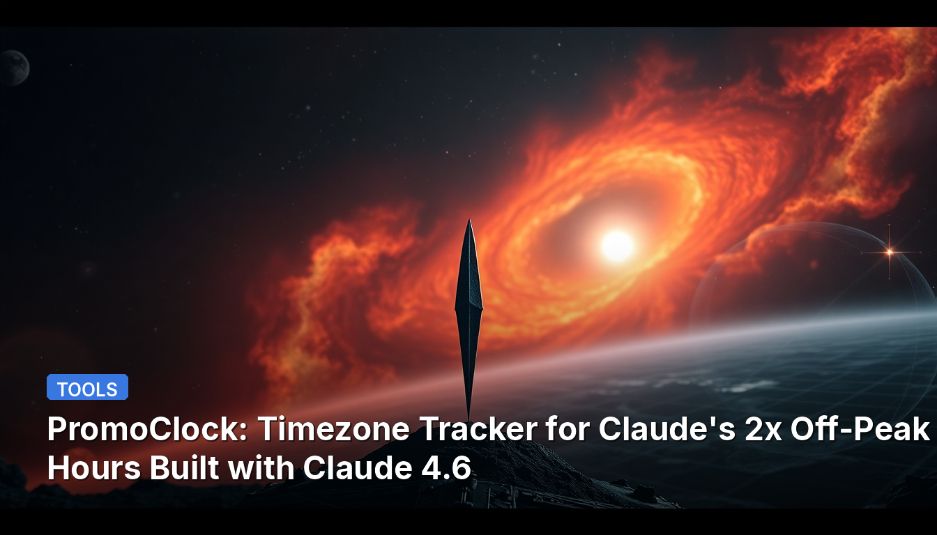 PromoClock: Zeitzonen-Tracker für Claudes 2x Off-Peak-Stunden, erstellt mit Claude 4.6