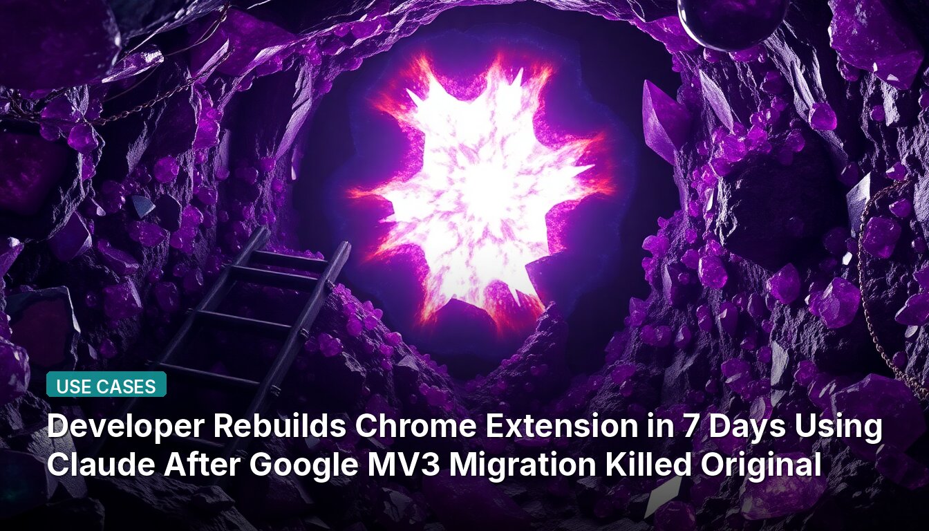Разработчик восстановил расширение для Chrome за 7 дней с помощью Claude после того, как миграция на Google MV3 "убила" оригинал.