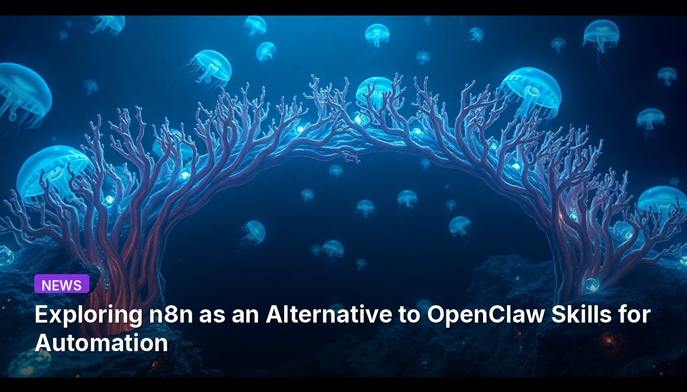 Explorando n8n como una alternativa a OpenClaw Skills para la automatización.