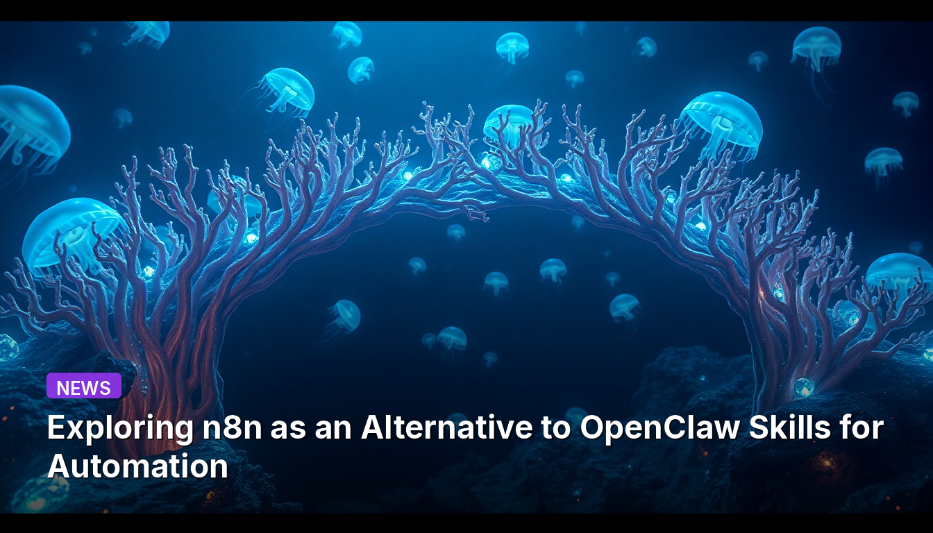 Explorando n8n como una alternativa a OpenClaw Skills para la automatización.