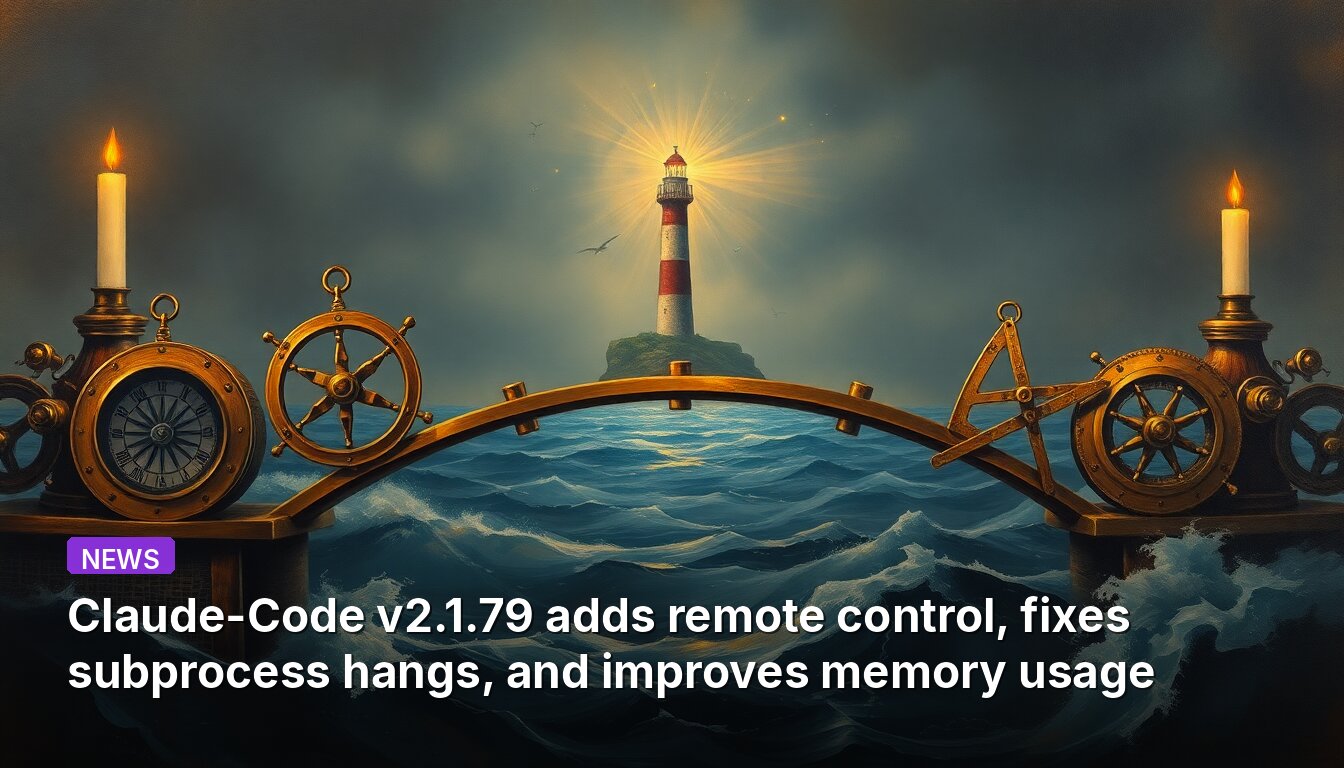 Claude-Code v2.1.79は、リモート制御機能を追加し、サブプロセスのハングアップを修正、メモリ使用量を改善しました。