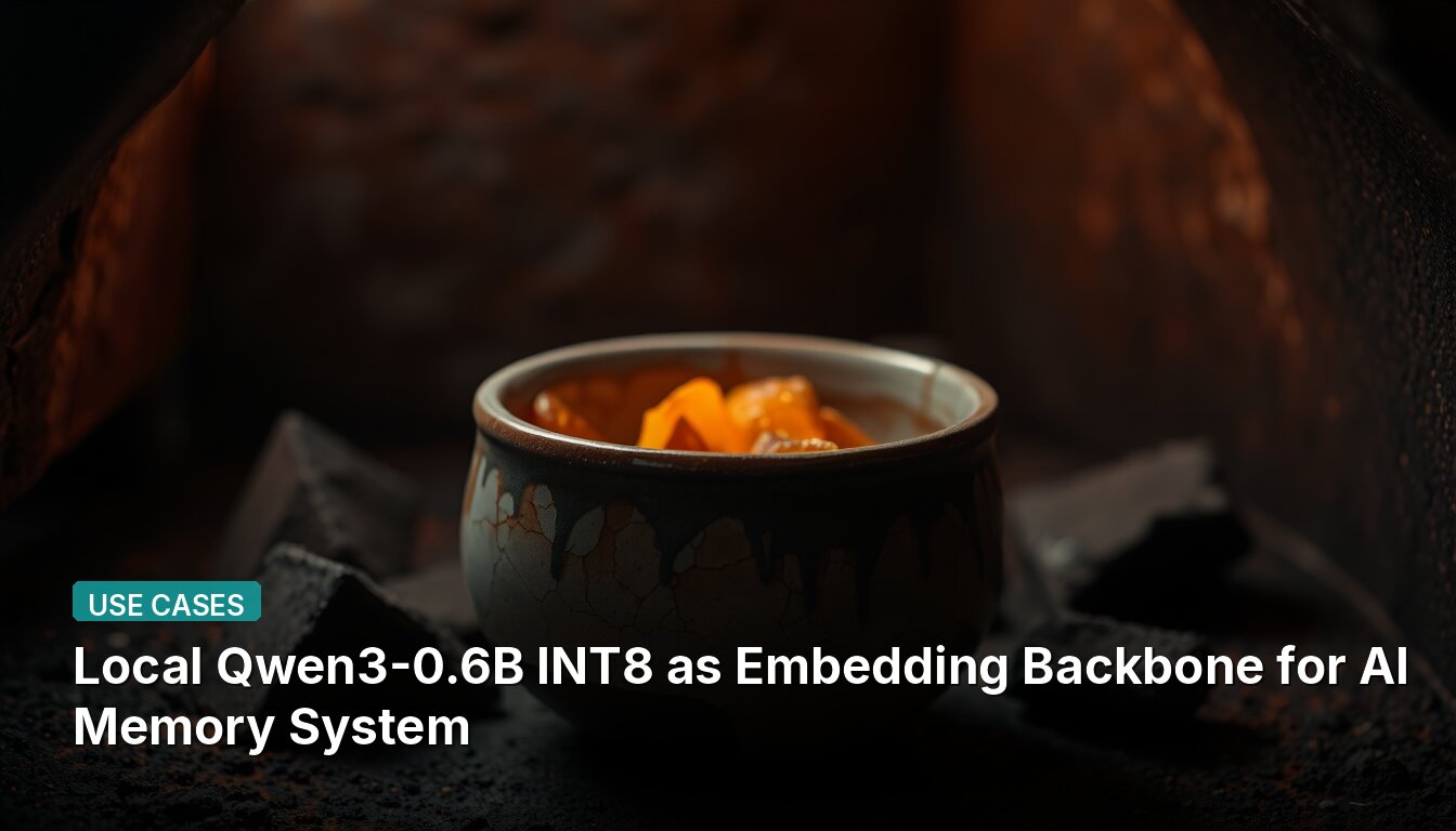 Qwen3-0.6B INT8 local comme épine dorsale d'embedding pour le système de mémoire IA