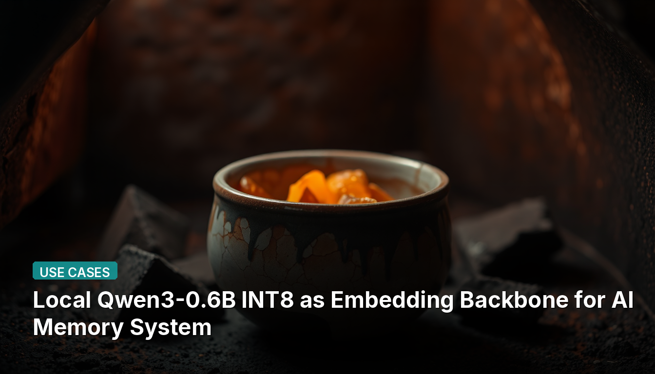 Qwen3-0.6B INT8 local comme épine dorsale d'embedding pour le système de mémoire IA