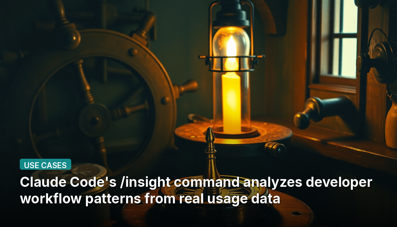 O comando /insight do Claude Code analisa padrões de fluxo de trabalho de desenvolvedores a partir de dados de uso reais.