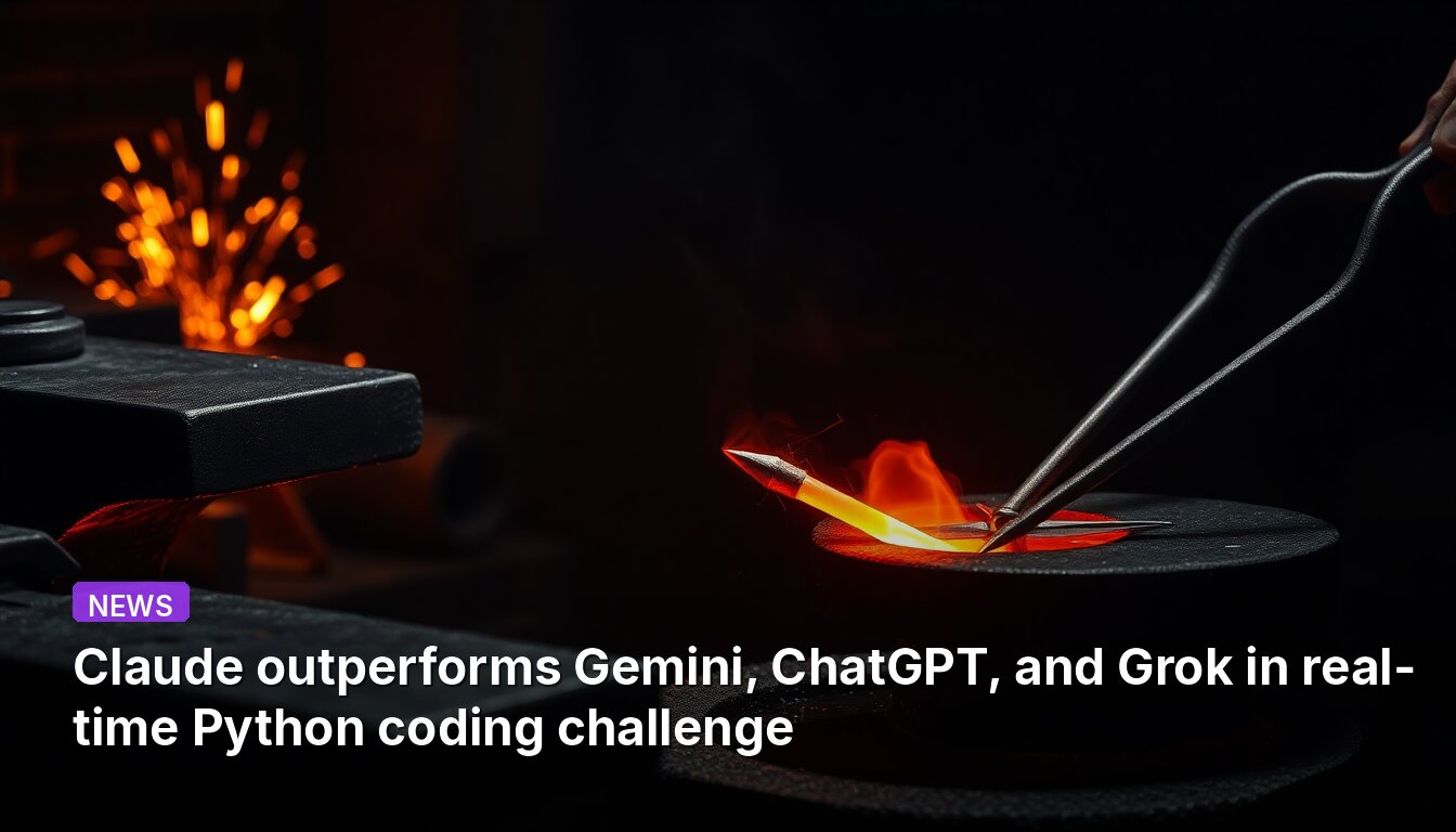 Клод превосходит Gemini, ChatGPT и Grok в соревновании по программированию на Python в реальном времени.