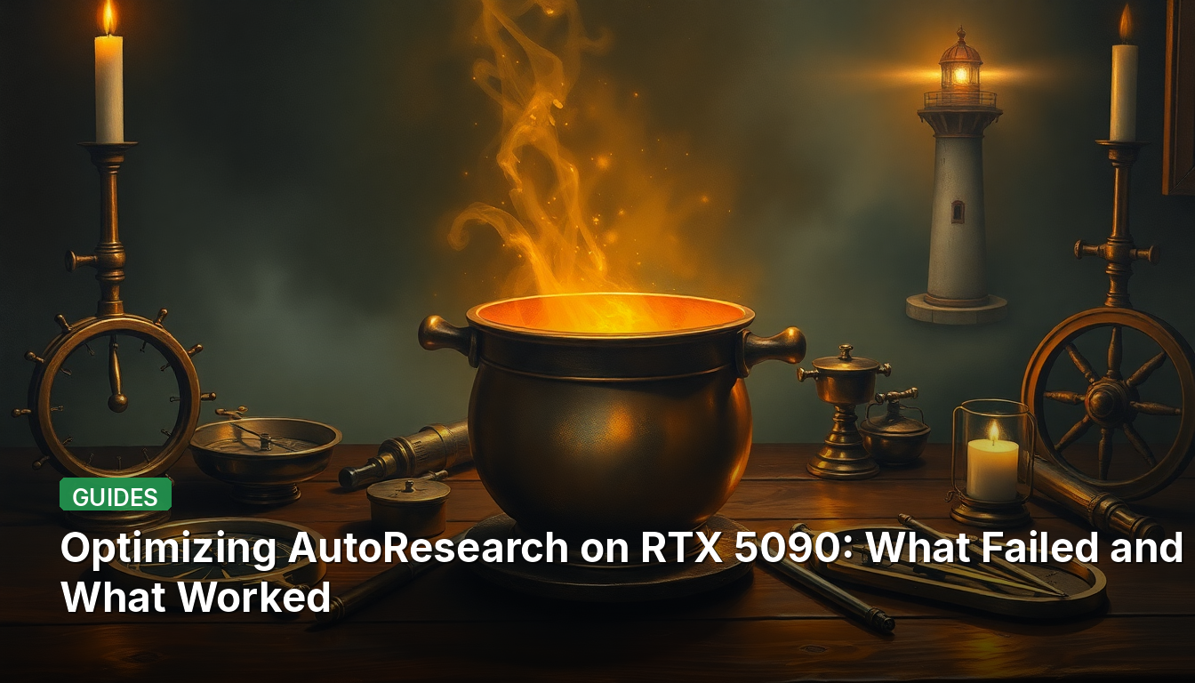 Otimizando o AutoResearch no RTX 5090: O que falhou e o que funcionou