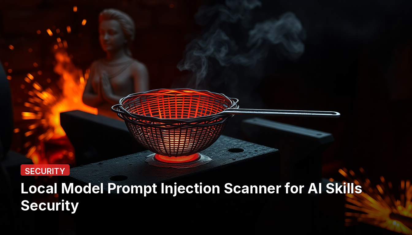 로컬 모델 프롬프트 인젝션 스캐너 - AI 스킬 보안용