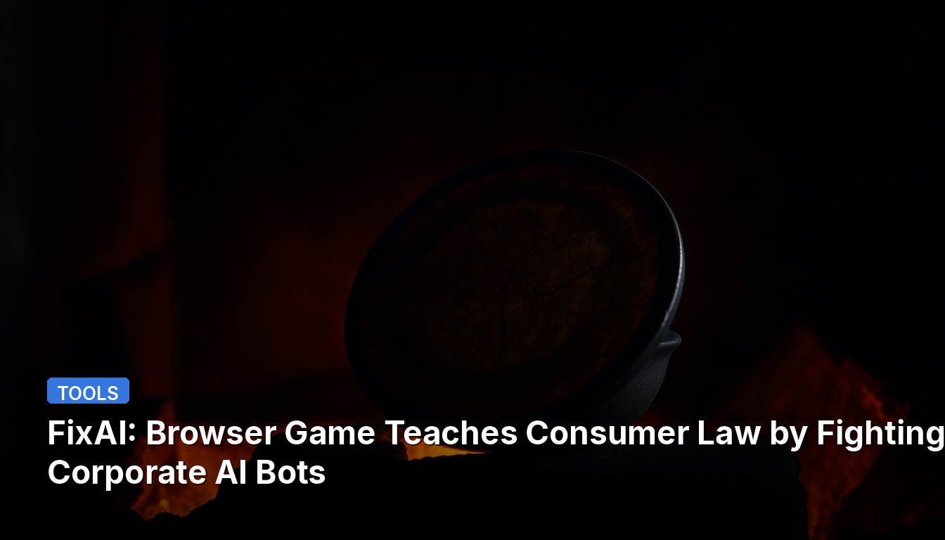 FixAI : Un jeu de navigateur qui enseigne le droit de la consommation en combattant des bots d'entreprise IA