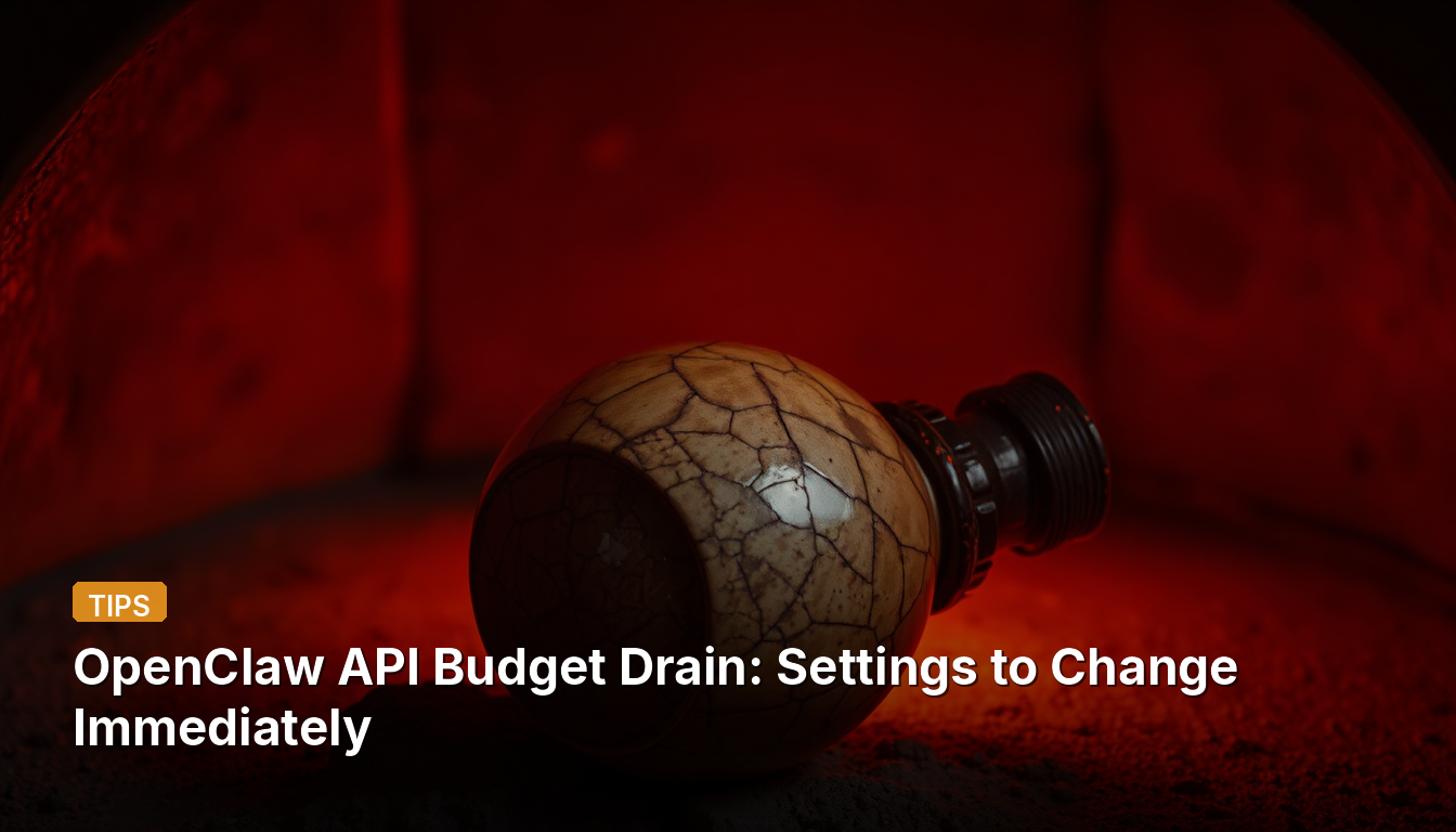 OpenClaw API Budget Drain : Paramètres à modifier immédiatement