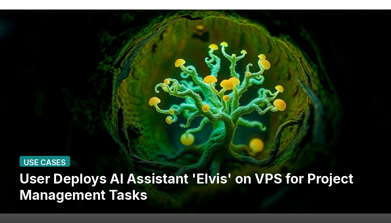 사용자가 프로젝트 관리 작업을 위해 VPS에 AI 어시스턴트 '엘비스'를 배포합니다