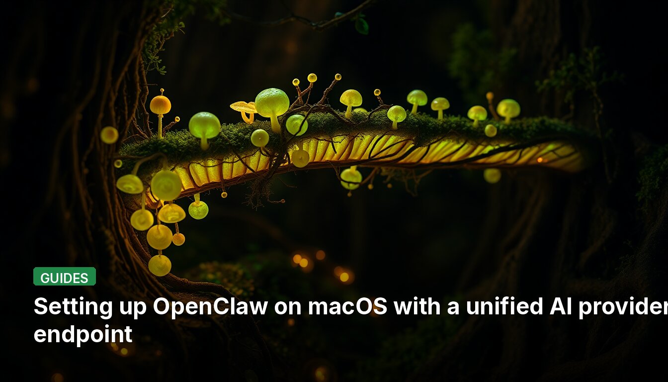 Configurando o OpenClaw no macOS com um endpoint unificado de provedor de IA