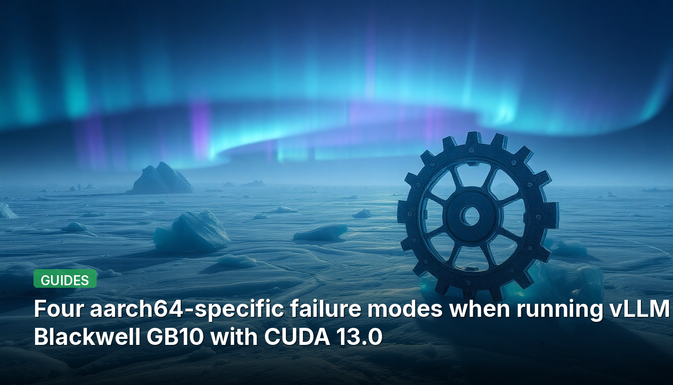 Quatre modes de défaillance spécifiques à aarch64 lors de l'exécution de vLLM sur Blackwell GB10 avec CUDA 13.0