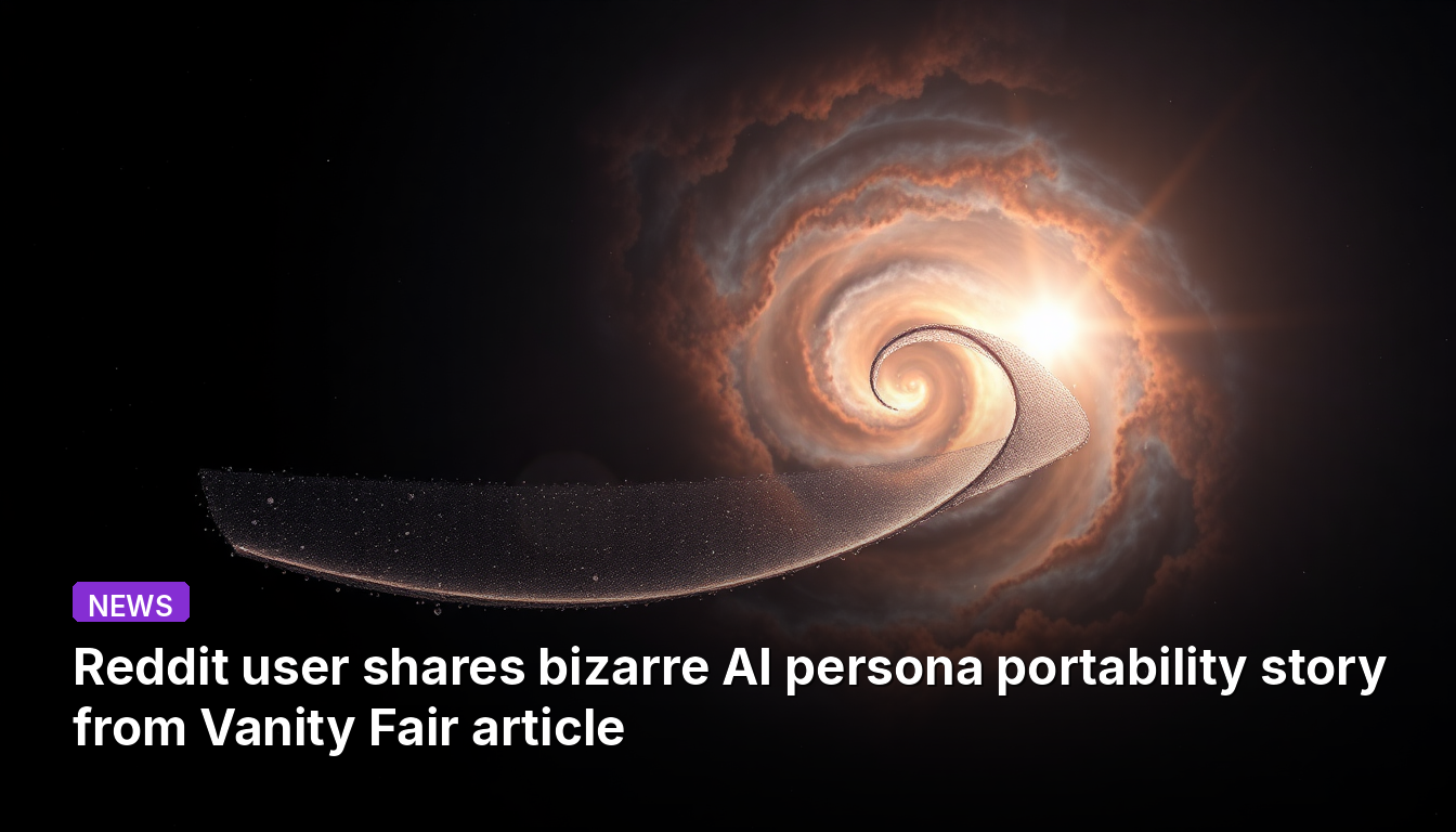 Redditユーザーが、ヴァニティ・フェアの記事から奇妙なAI人格移植の話を共有
